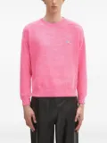 A BATHING APE® embroidered crew-neck sweater - Pink