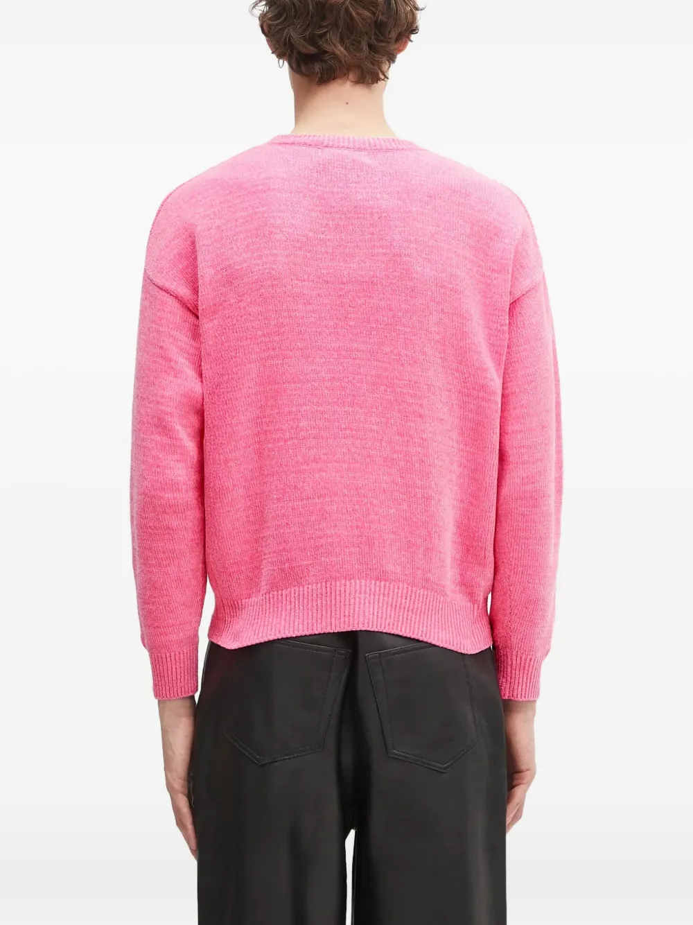 A BATHING APE embroidered crew-neck sweater Roze