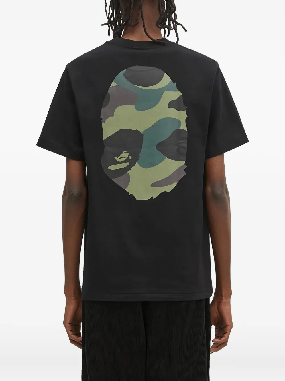 A BATHING APE logo-print T-shirt Zwart