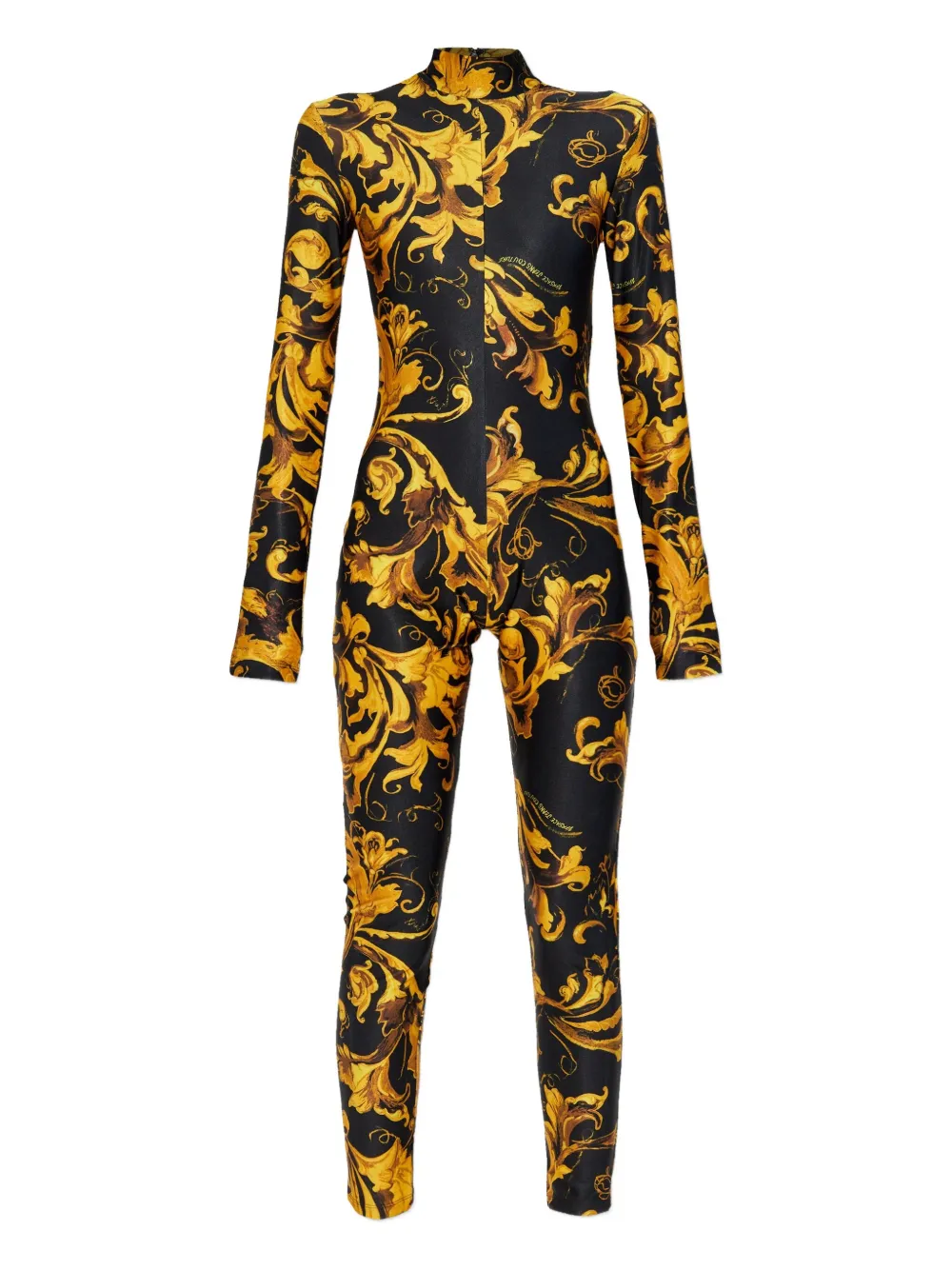 Versace Jeans Couture baroque-print high-neck jumpsuit - Nero