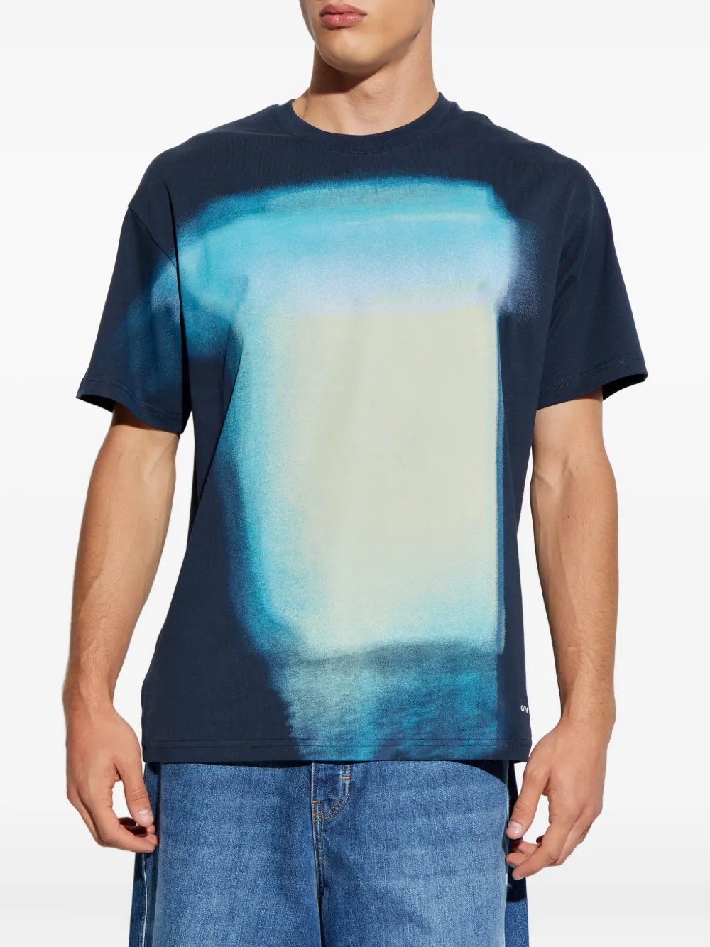 Givenchy Katoenen T-shirt met abstracte print Blauw