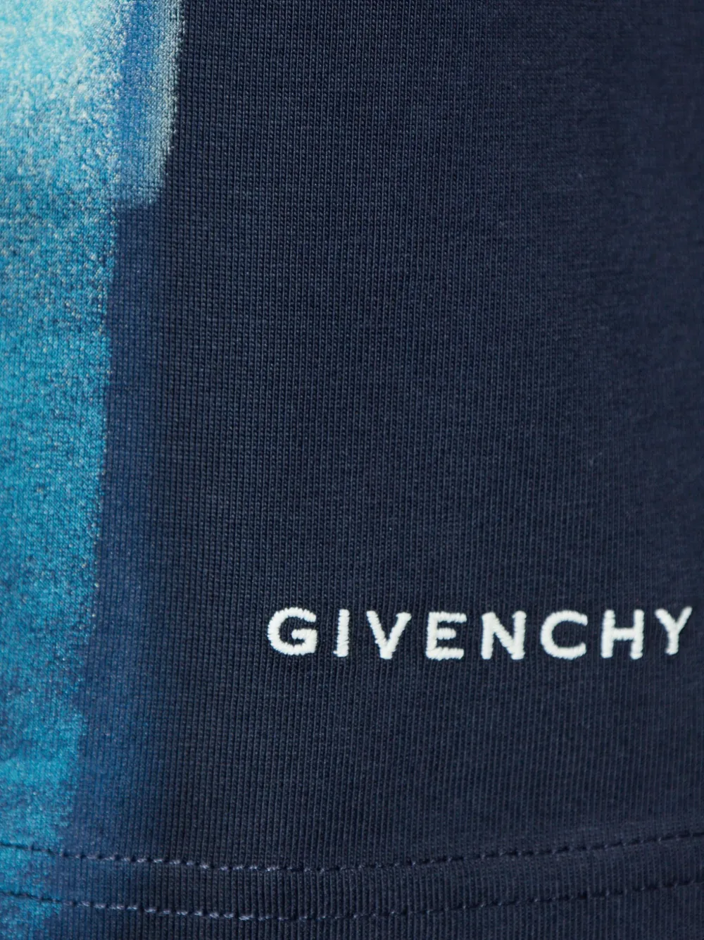 Givenchy Katoenen T-shirt met abstracte print Blauw