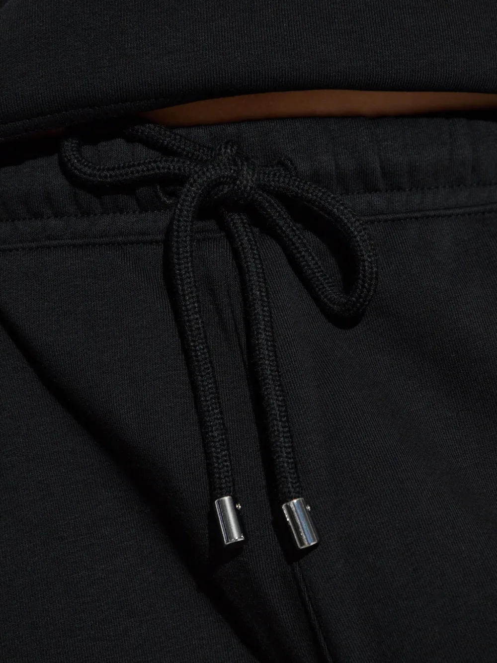 Sportmax Lord Drawstring Cotton Track Pants In Black