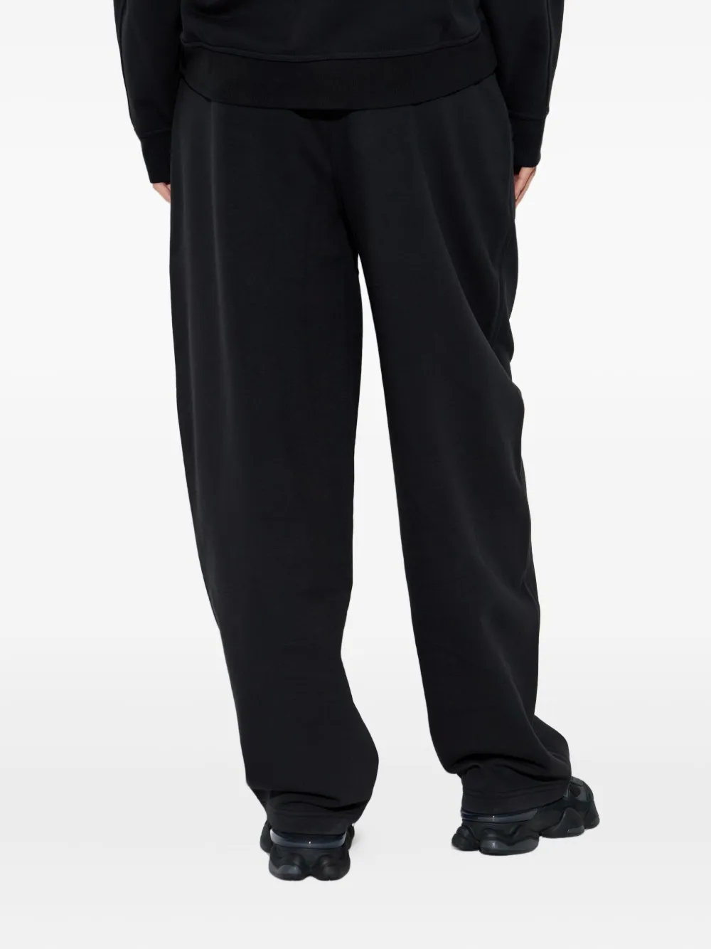 Sportmax Lord Drawstring Cotton Track Pants In Black