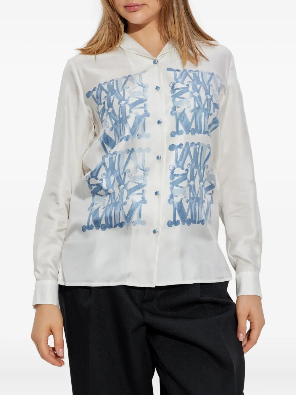 Max Mara Nabil silk shirt Wit