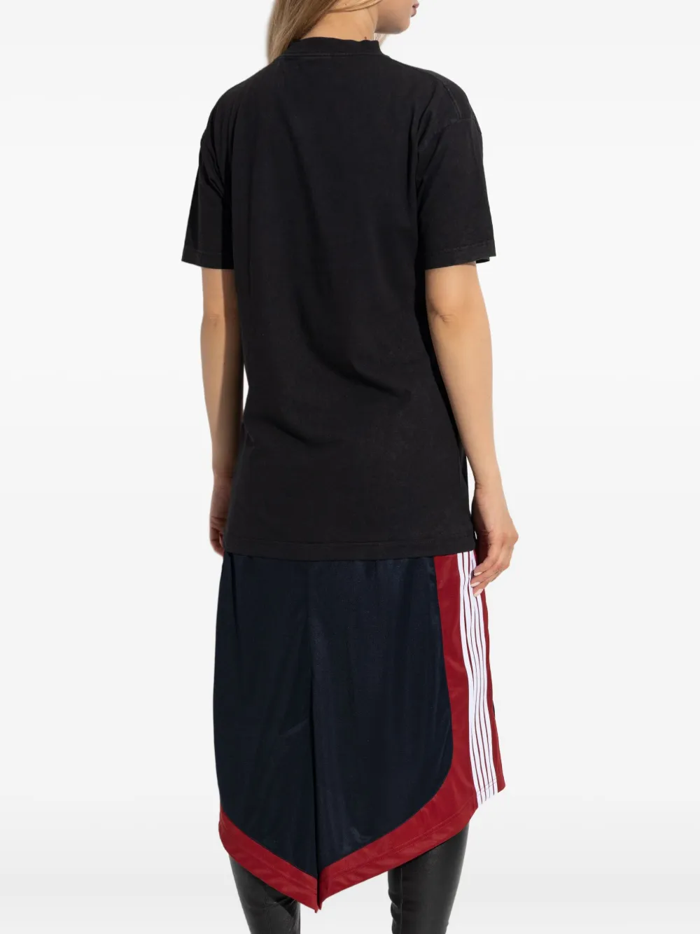Balenciaga Gelaagde jurk met print Zwart