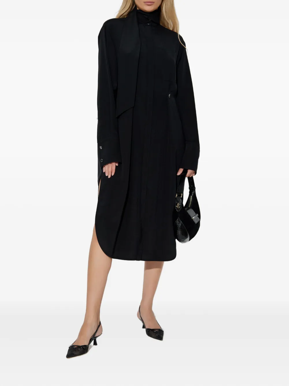 Sportmax Blousejurk met sjaal Zwart