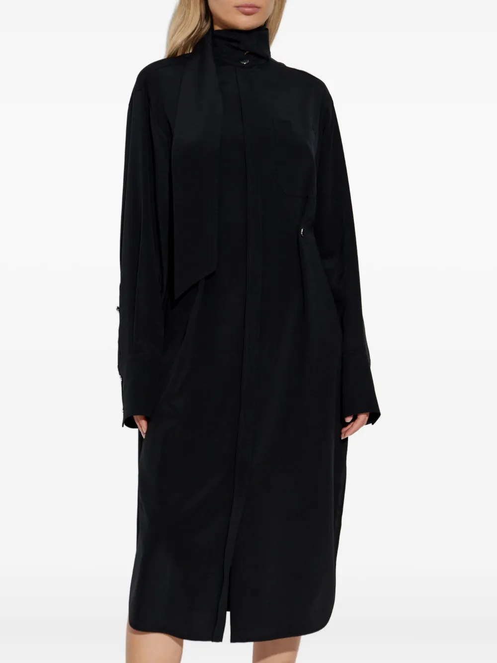 Sportmax Blousejurk met sjaal Zwart
