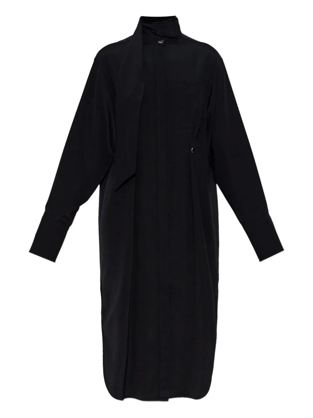 Sportmax Chemisier midi con nodo - Nero