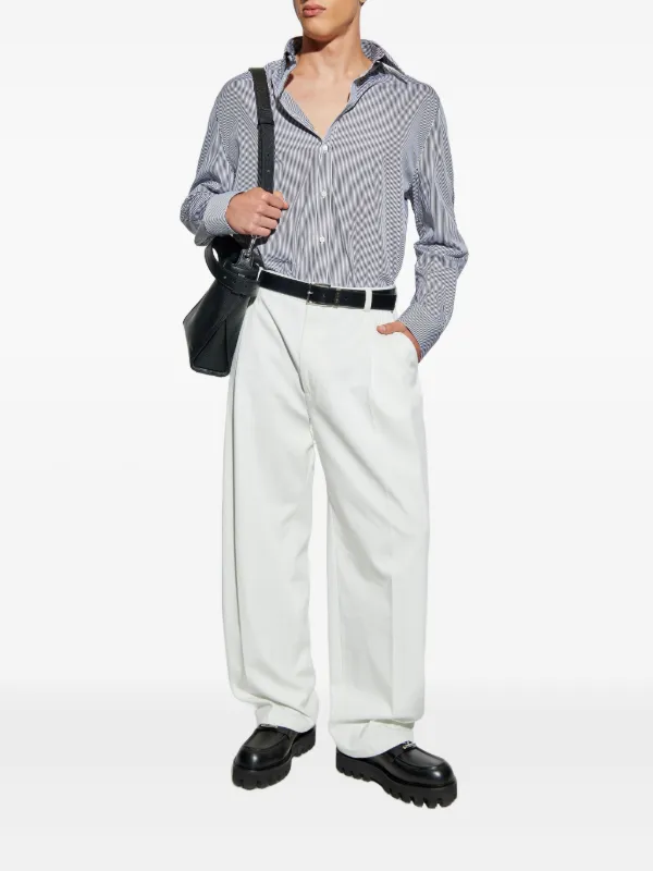 Givenchy Couture Seam Cocoon Shirt In Striped Poplin | Blue | FARFETCH