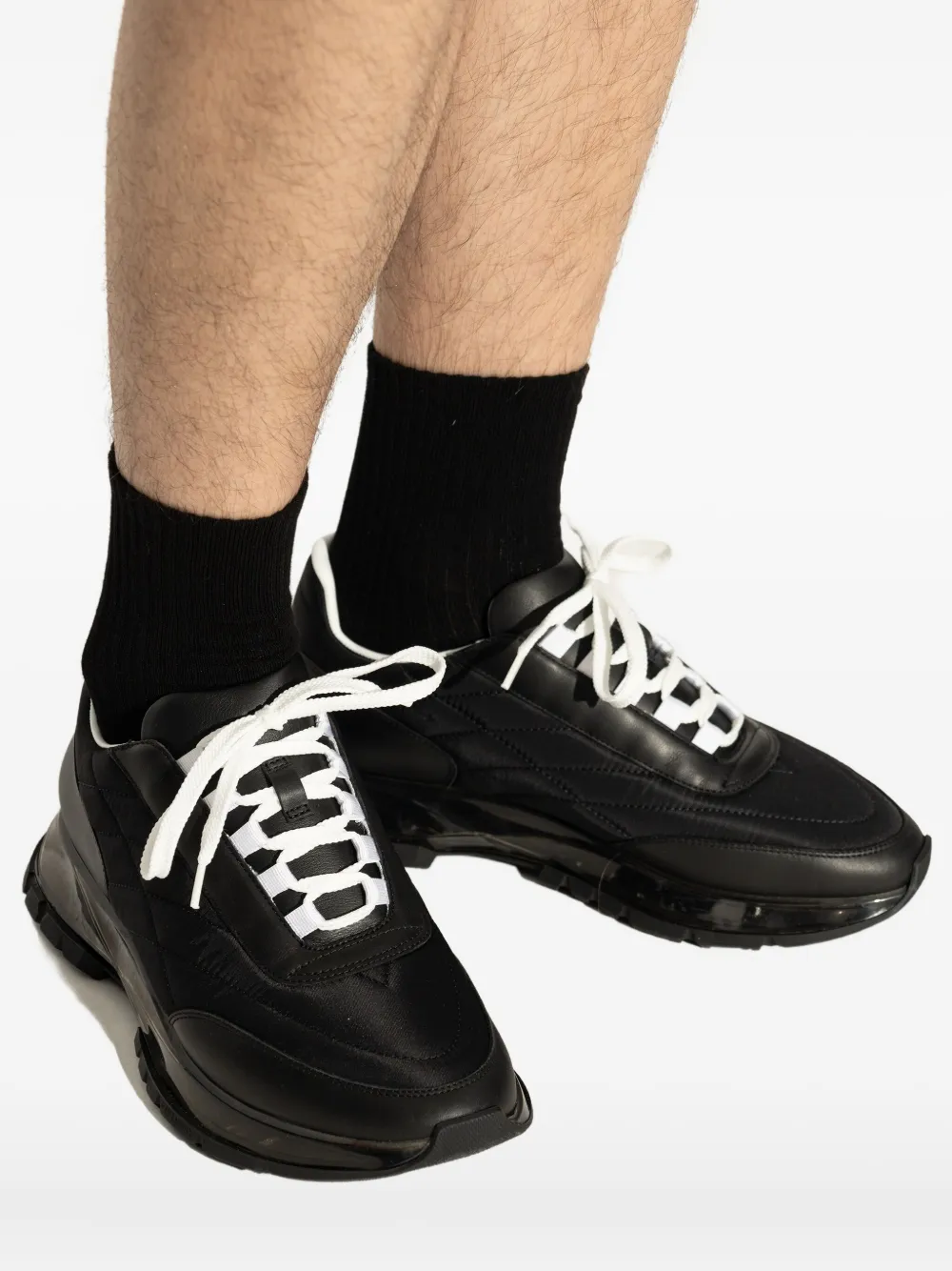 Givenchy quilted transparent-sole sneakers Black