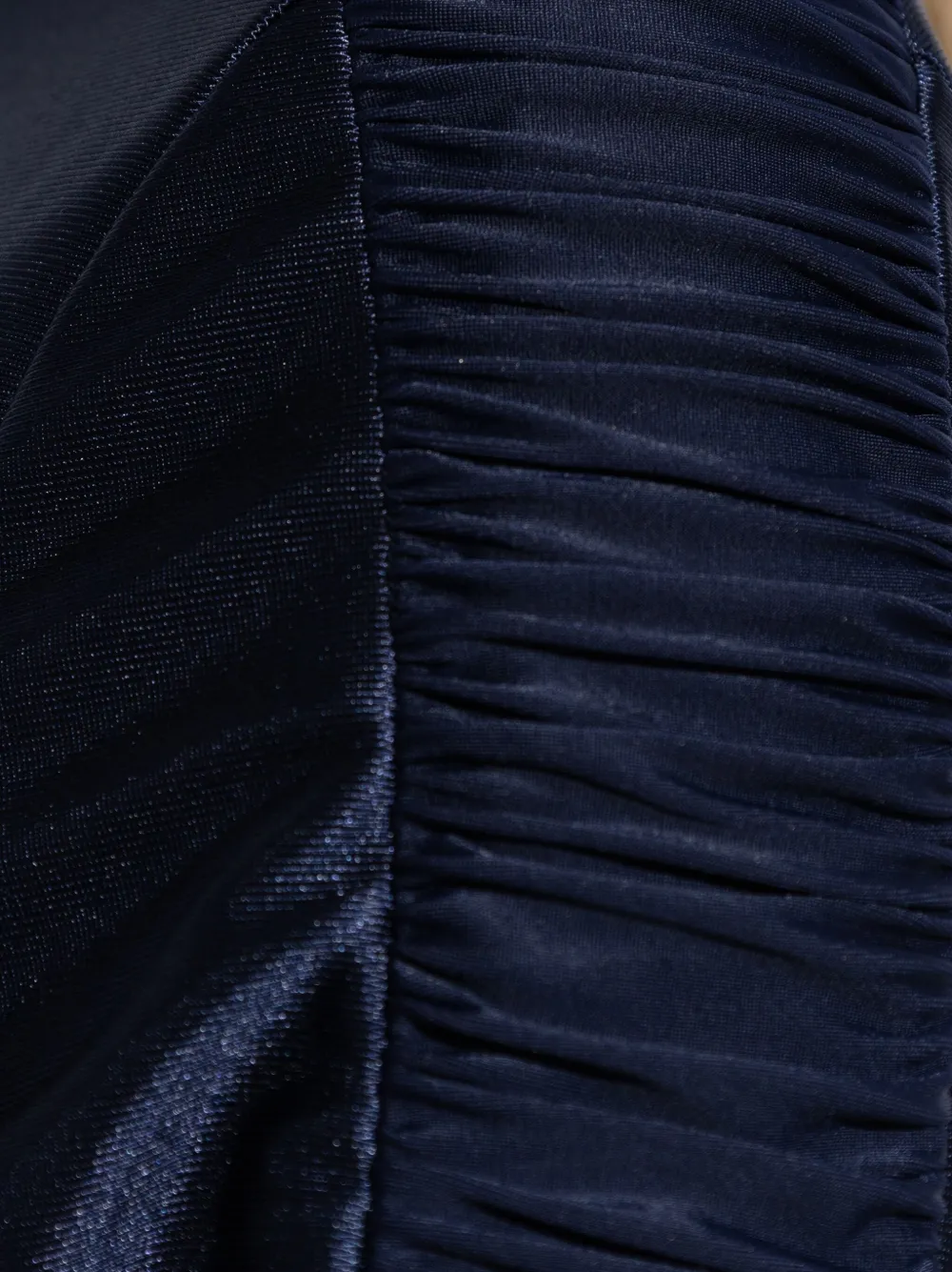 Balenciaga Jurk met ruches en rits Blauw