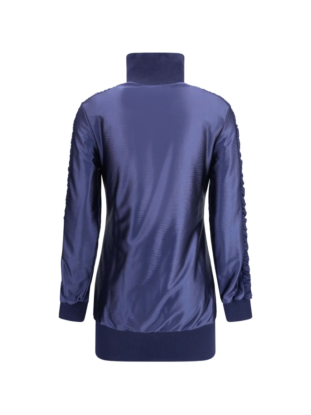 Balenciaga Jurk met ruches en rits Blauw