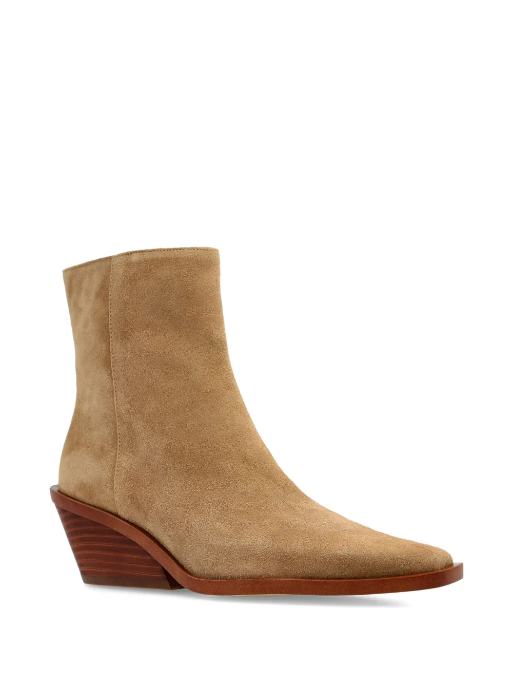 Michael Kors 65mm pointed-toe suede ankle boots Brown