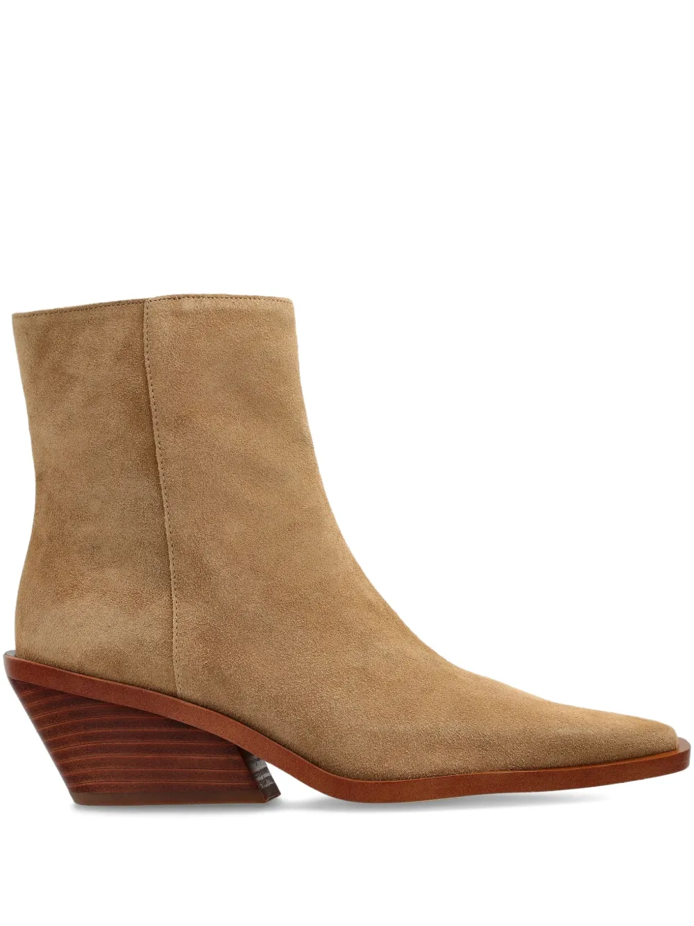 Michael Kors 65mm pointed-toe suede ankle boots Brown