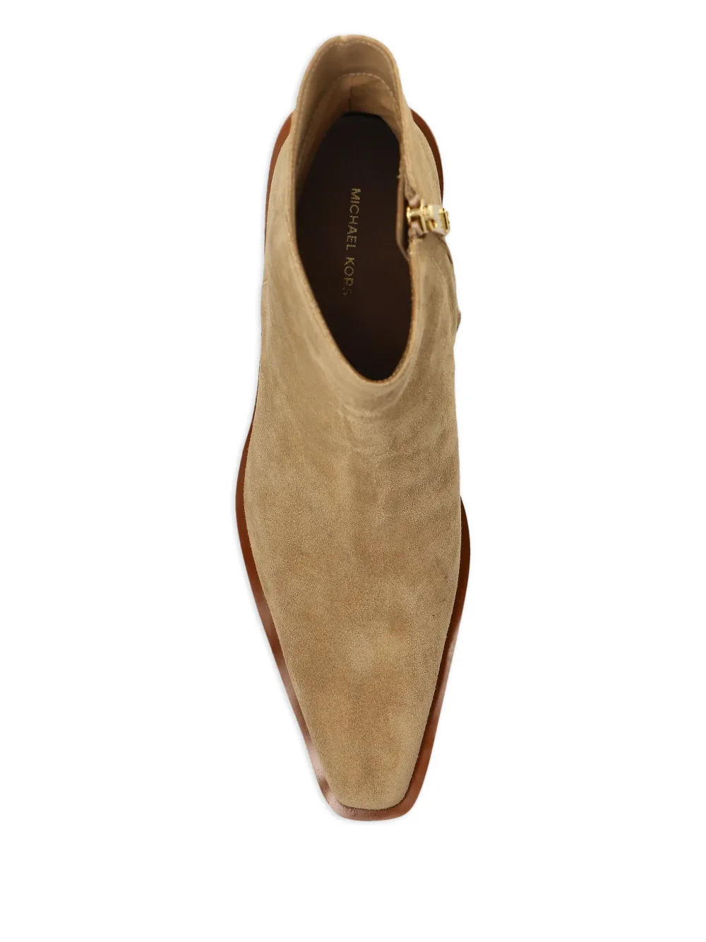 Michael Kors 65mm pointed-toe suede ankle boots Brown