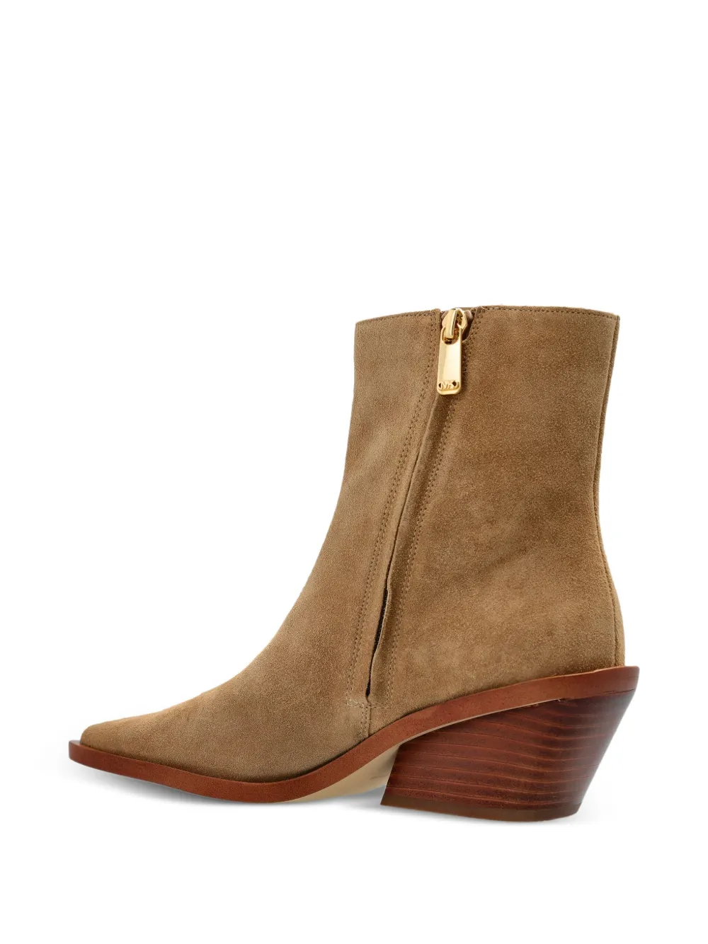 Michael Kors 65mm pointed-toe suede ankle boots Brown