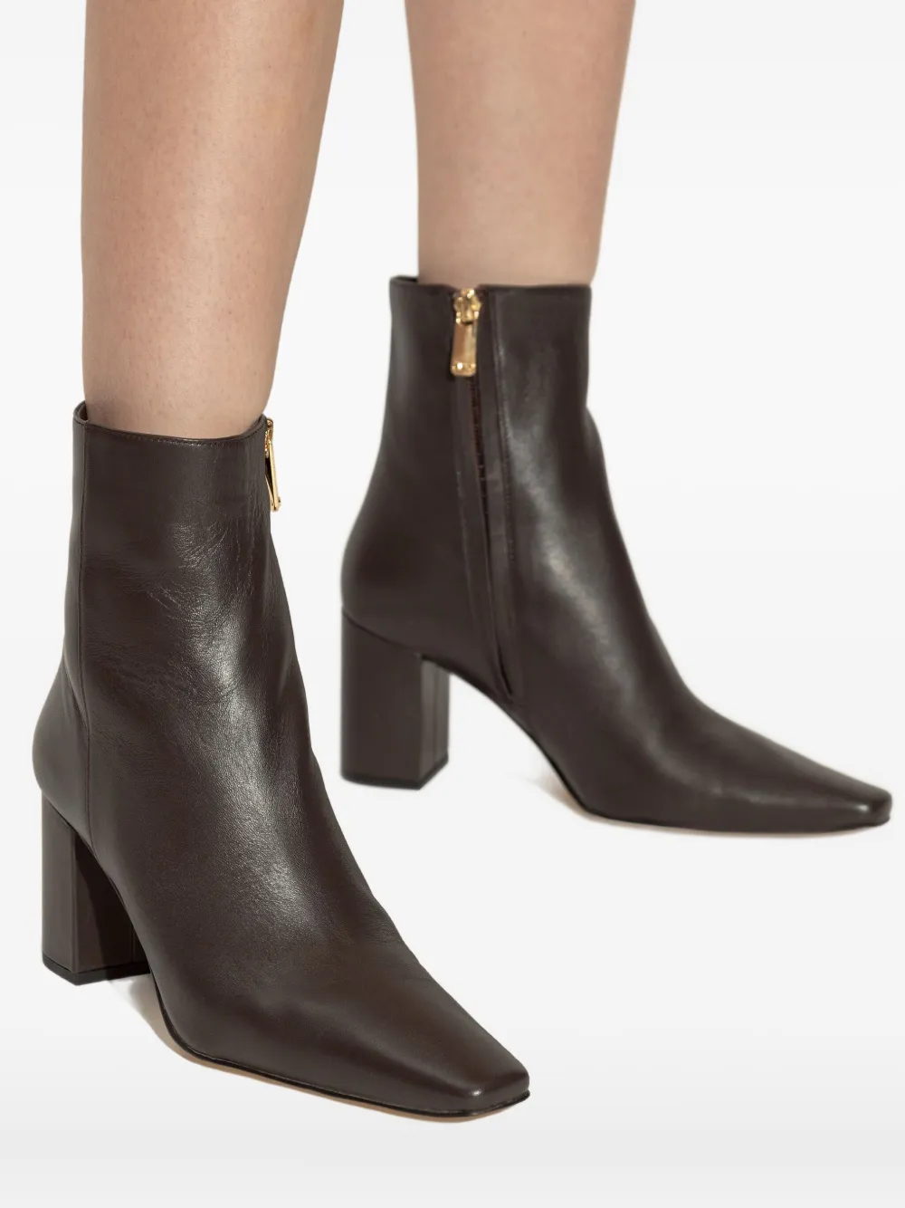 Michael Kors 75mm Elise leather boots Black