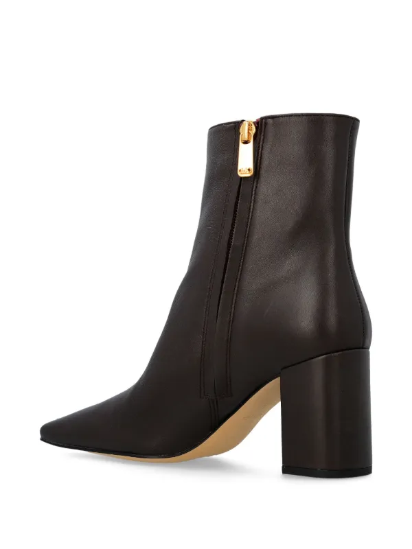 Michael Michael Kors 75mm Elise Leather Boots | Black | FARFETCH ID