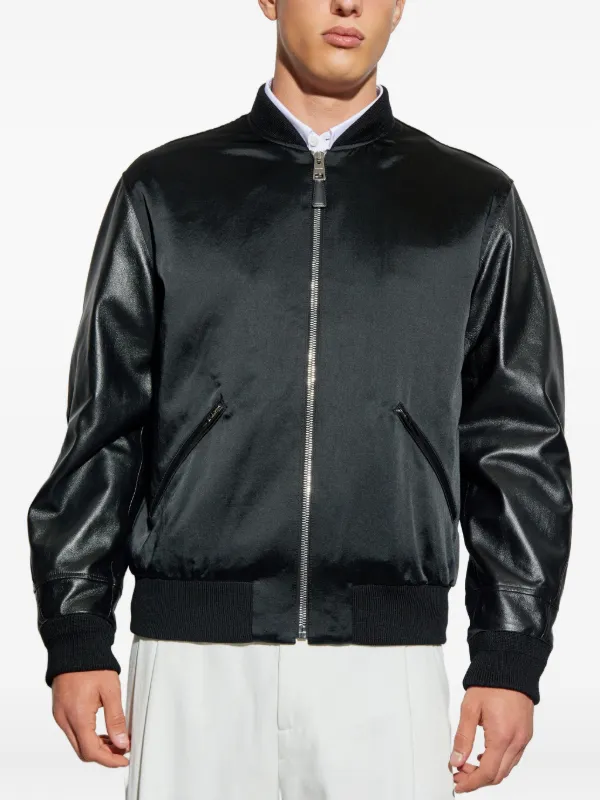 Givenchy logo-lettering Bomber Jacket | Black | FARFETCH