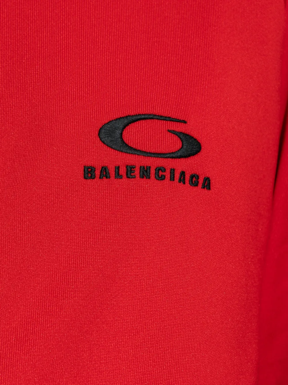 Balenciaga Mini-jurk met logodetail en rits Rood
