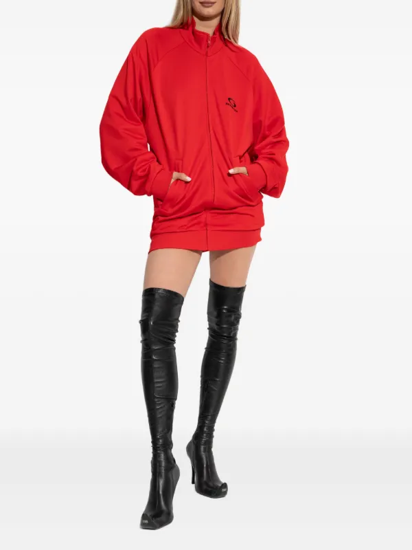 Balenciaga logo-detail zip-up Mini Dress | Red | FARFETCH Balenciaga logo-detail zip-up Mini Dress | Red | FARFETCH