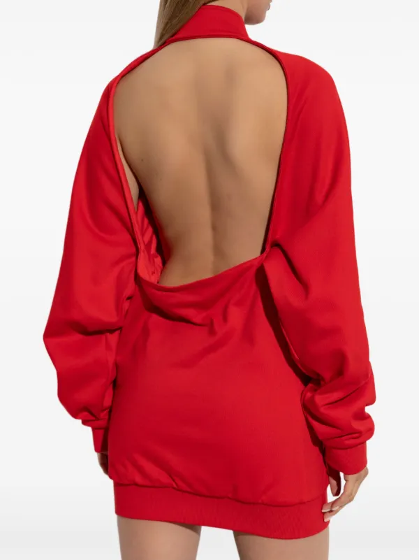 Balenciaga logo-detail zip-up Mini Dress | Red | FARFETCH