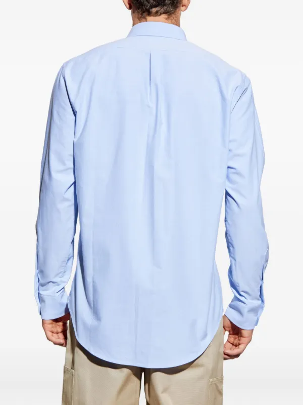 Givenchy logo-embroidered Shirt | Blue | FARFETCH