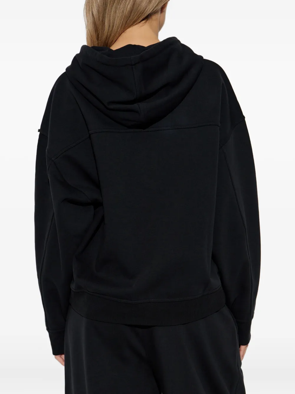 Sportmax Hoodie met trekkoord en ringdetail Zwart