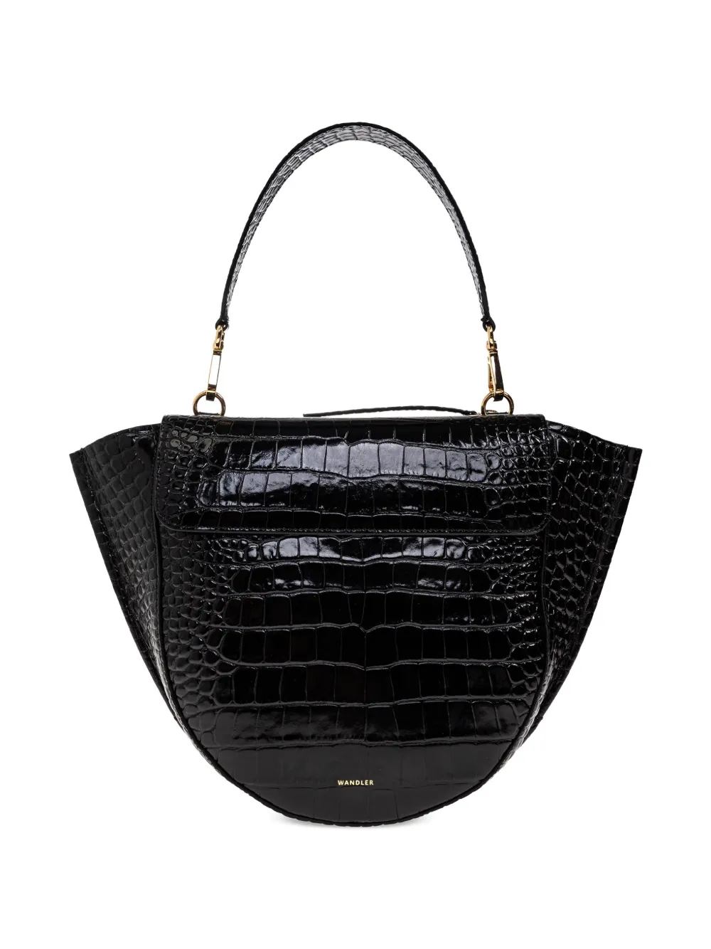 Wandler Mia crocodile-effect tote bag Zwart