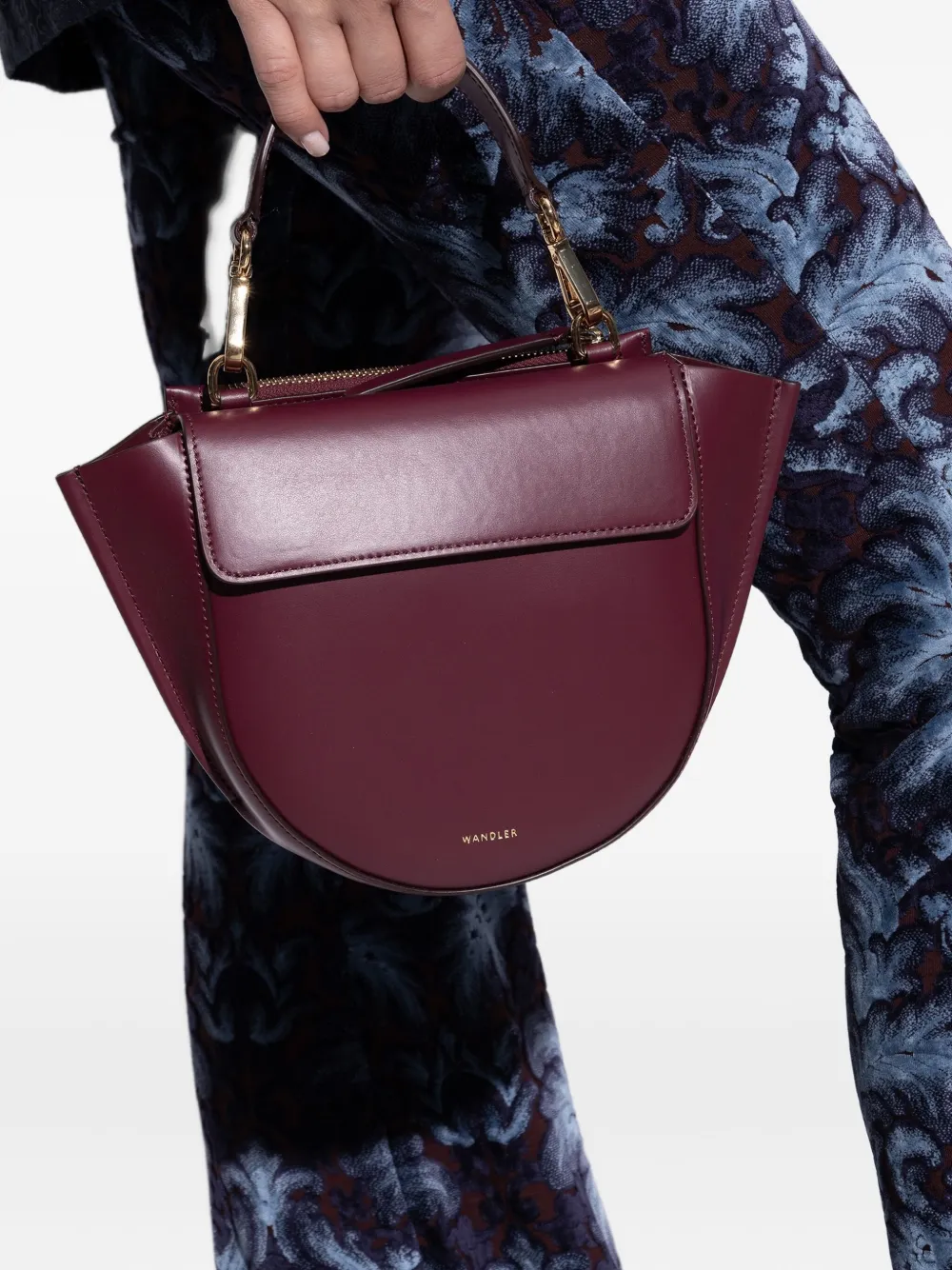 Wandler Half-moon Tote Bag In Red