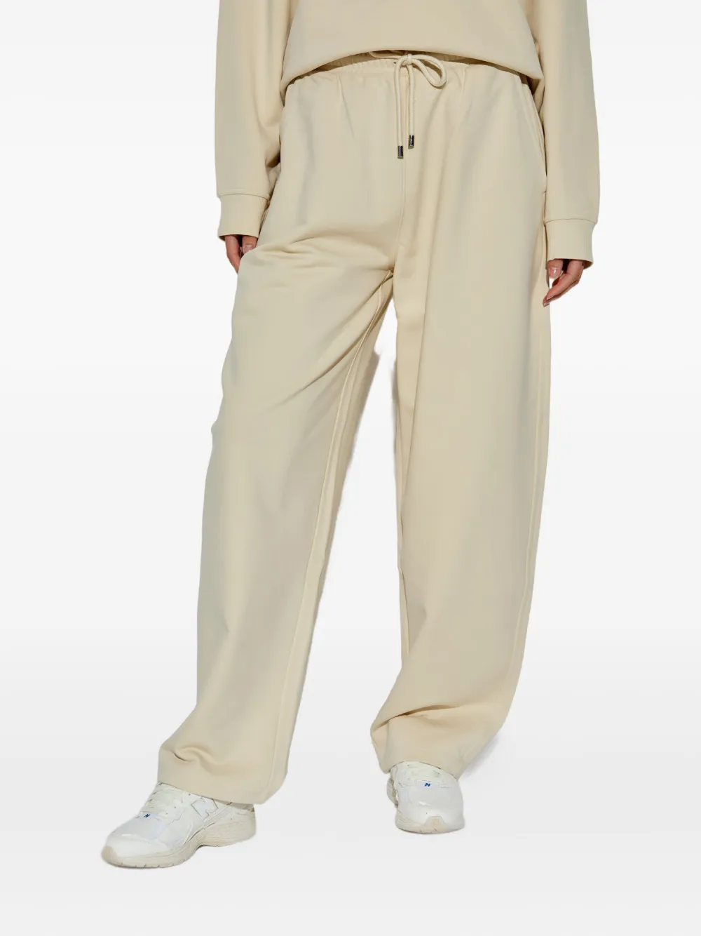 Sportmax Broek met trekkoordtaille Beige