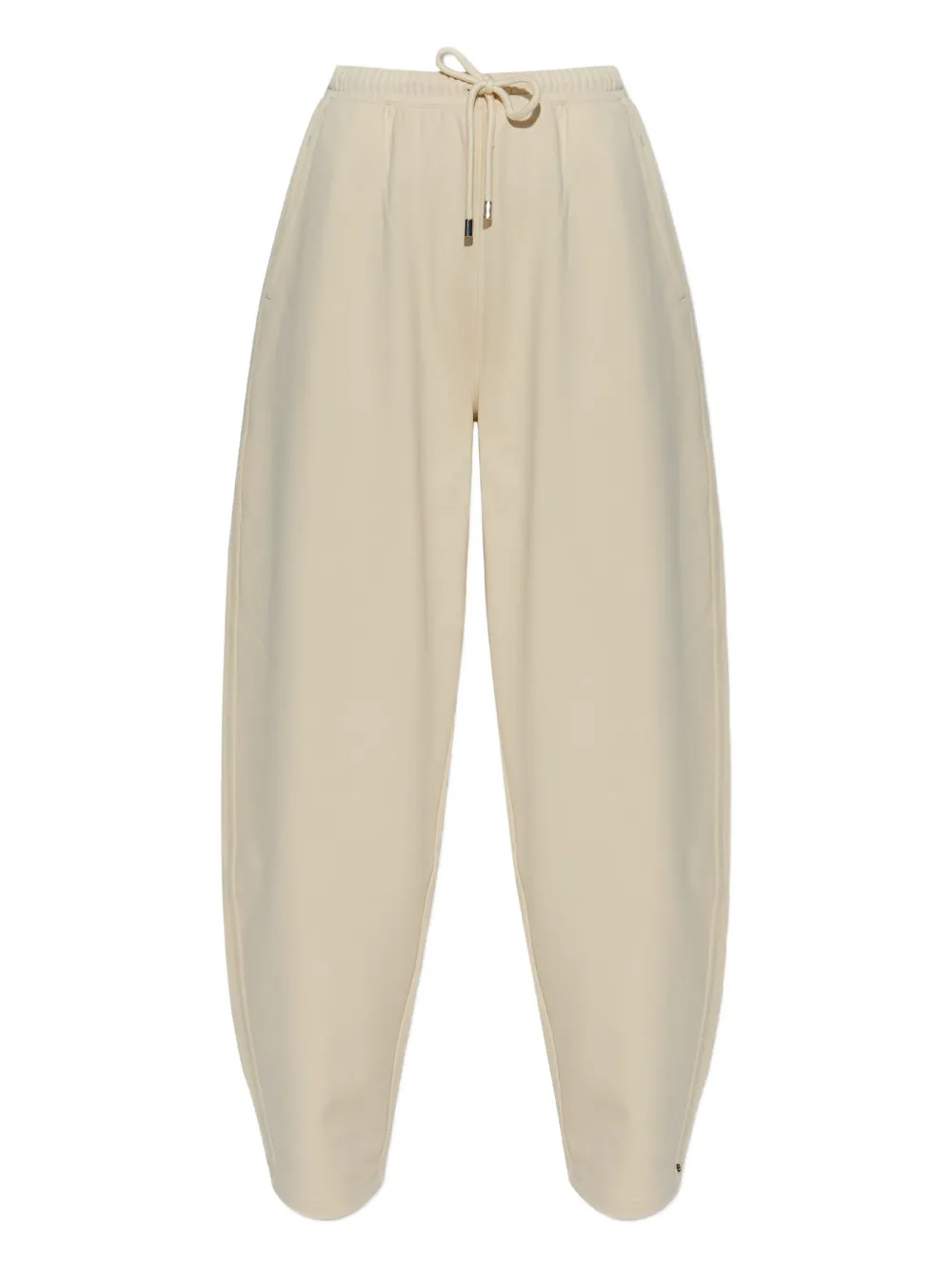 Sportmax Broek met trekkoordtaille Beige