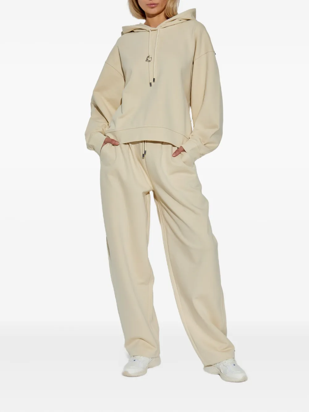 Sportmax Broek met trekkoordtaille Beige