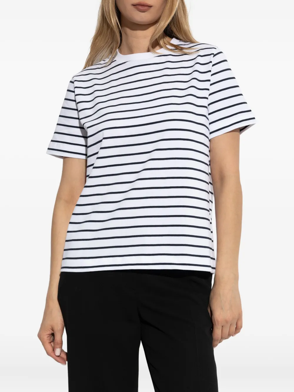 SAMSOE Camino striped T-shirt Wit