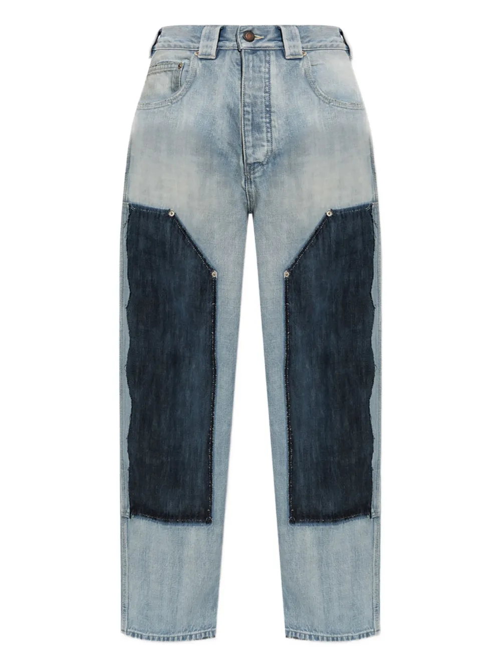 Balenciaga patchwork panel jeans - Blue