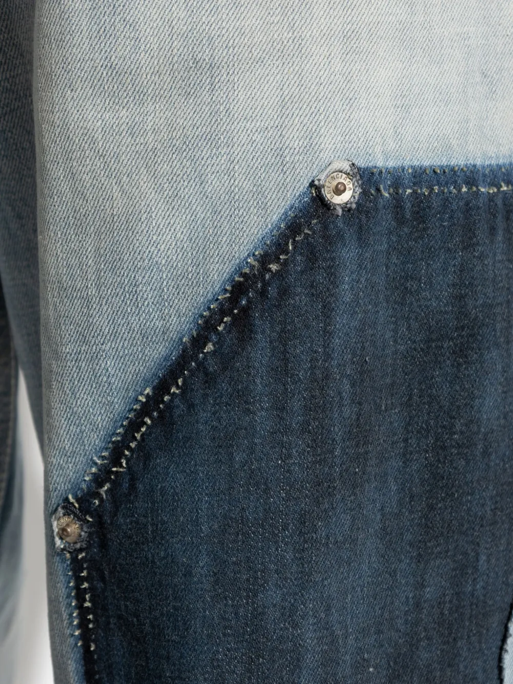 Balenciaga Jeans met patchwork Blauw