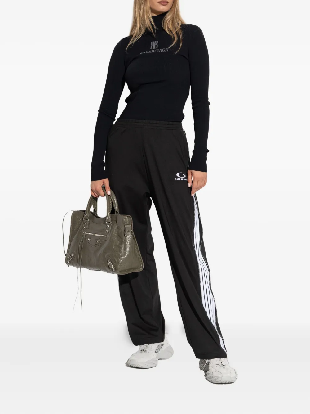 Balenciaga Trainingsbroek met streepdetail - Zwart