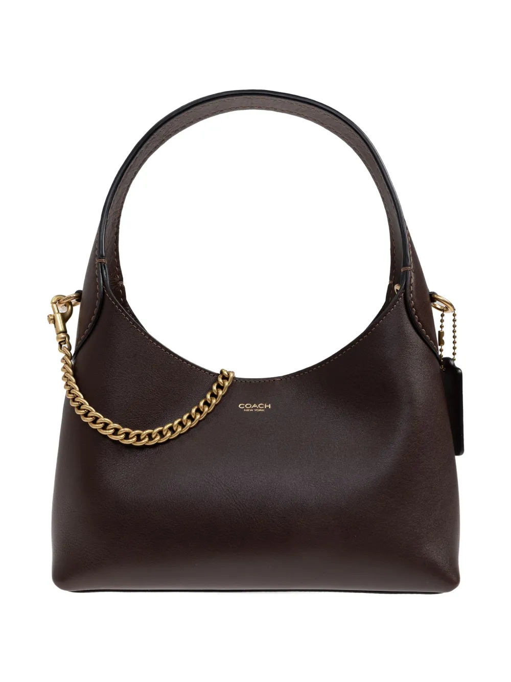 Coach Half-moon Chain-strap Tote Bag In Brown