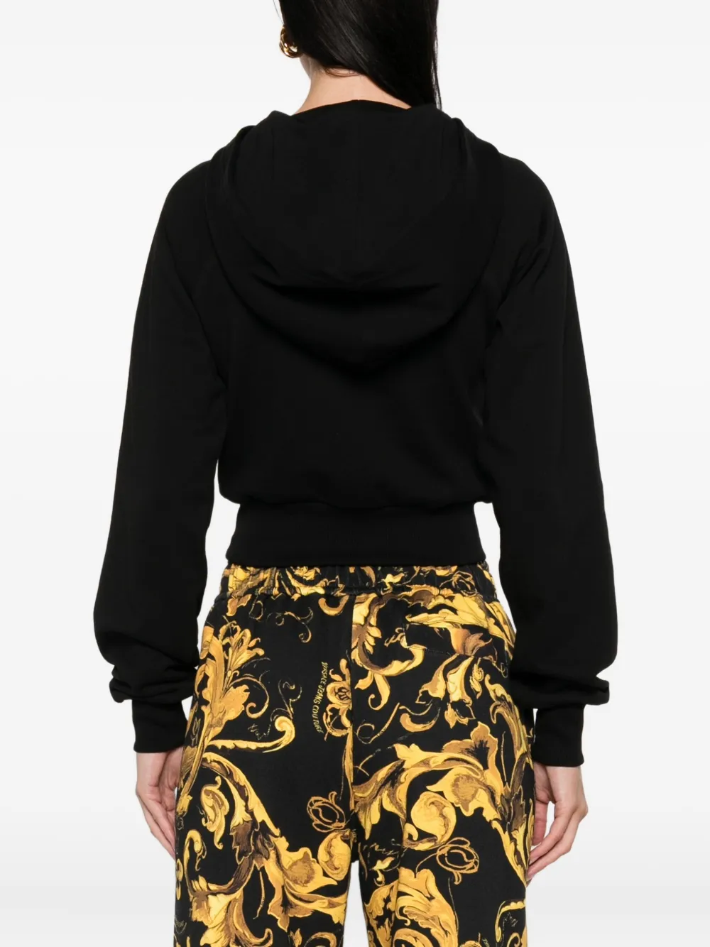 Versace Jeans Couture butterfly-print hoodie Zwart