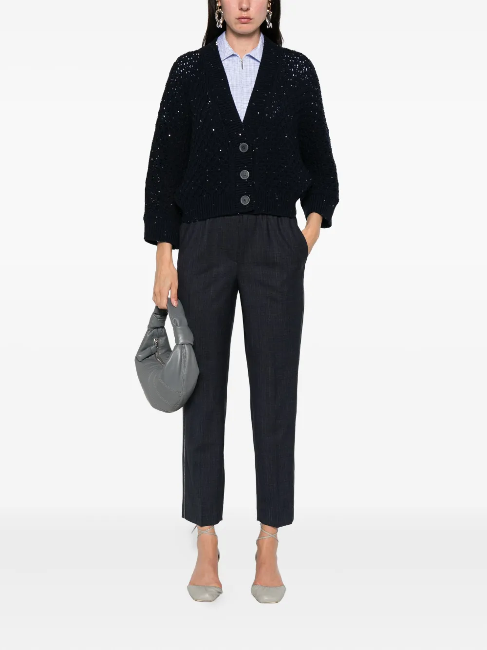 Peserico wool-blend trousers Blauw