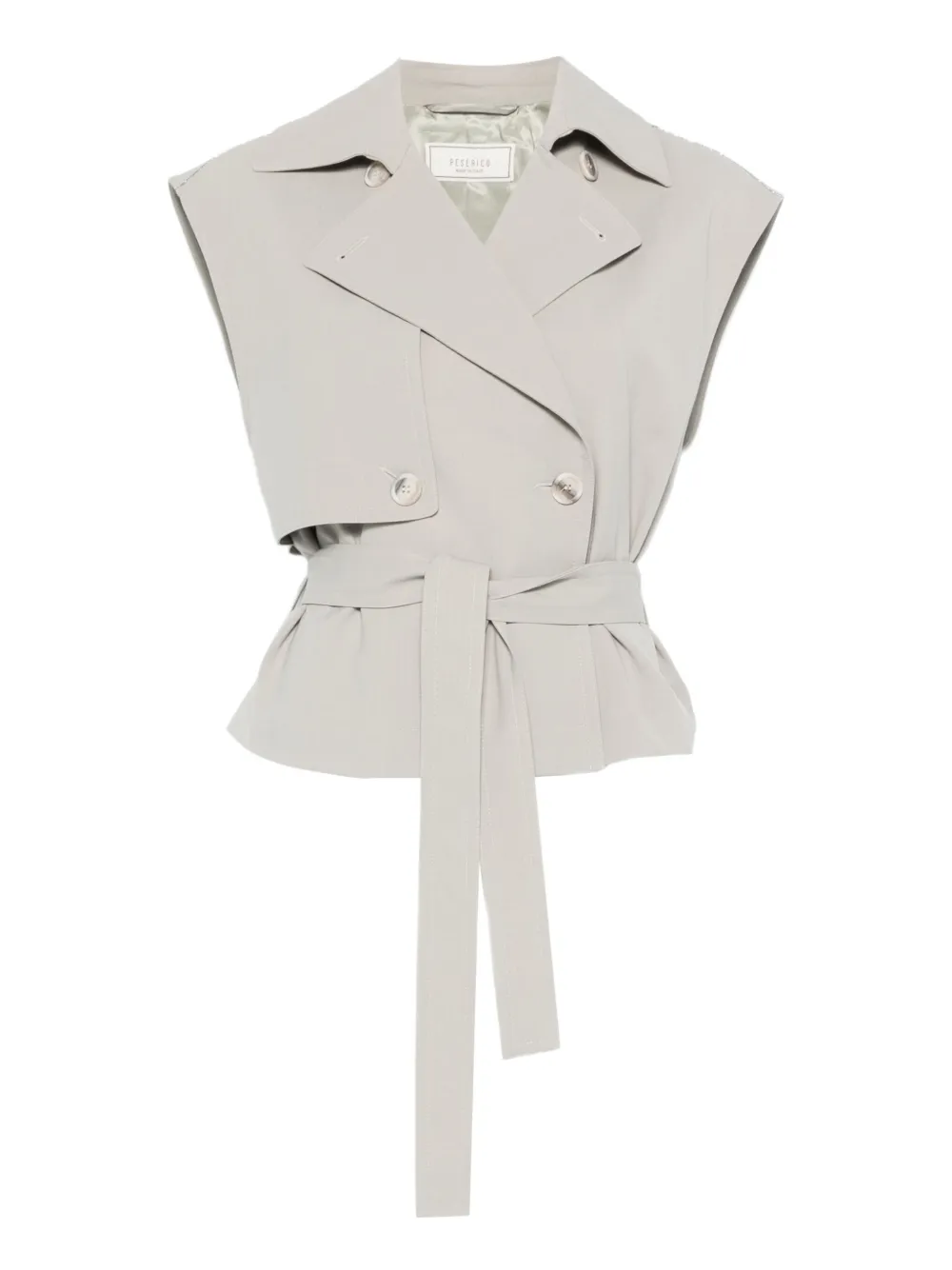 Peserico sleeveless double-breasted jacket Grijs