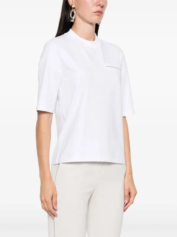 PESERICO 半袖カットソー ホワイト Peserico short-sleeve T-shirt | White | FARFETCH CA