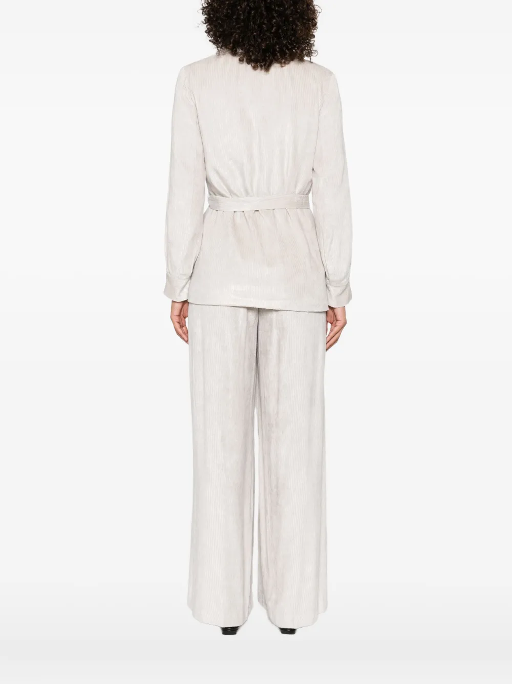 Peserico belted fitted jacket Beige