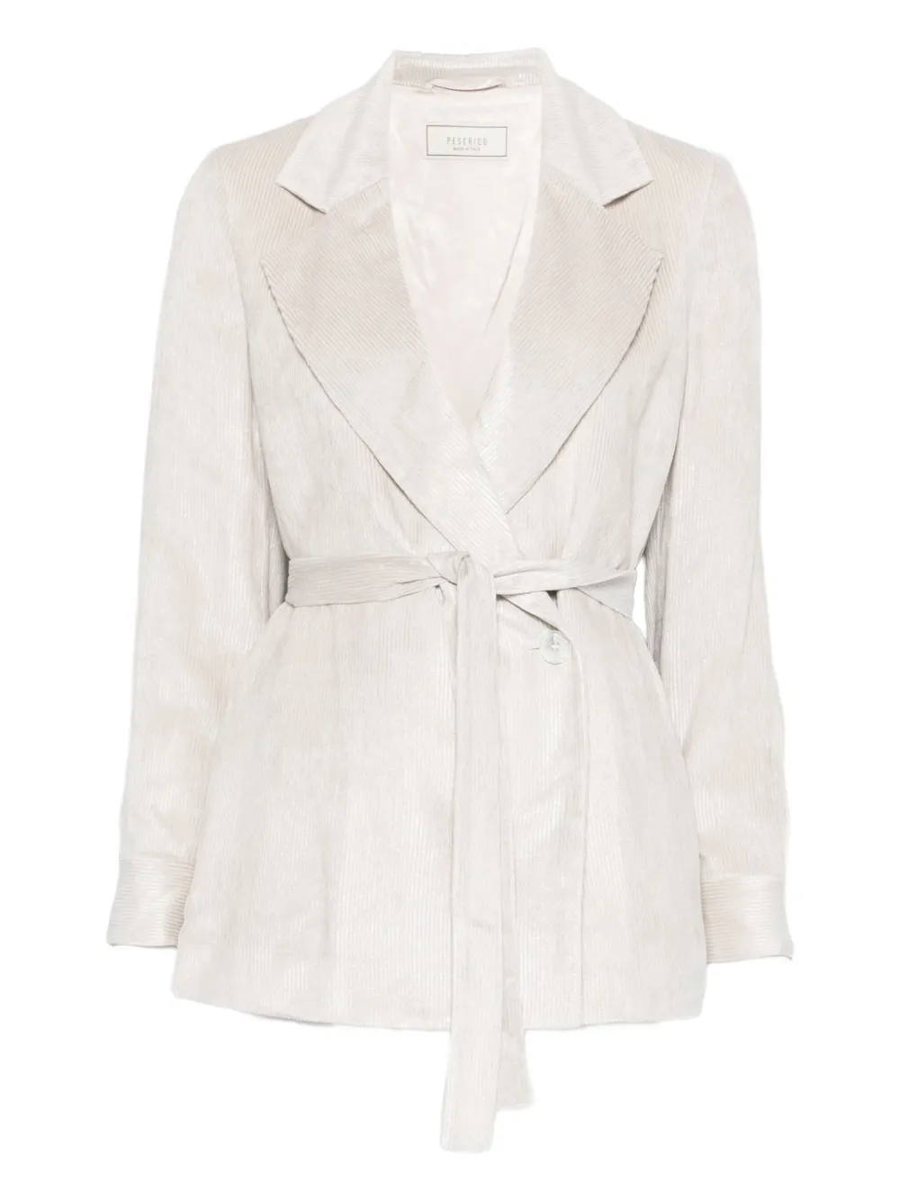 Peserico belted fitted jacket Beige