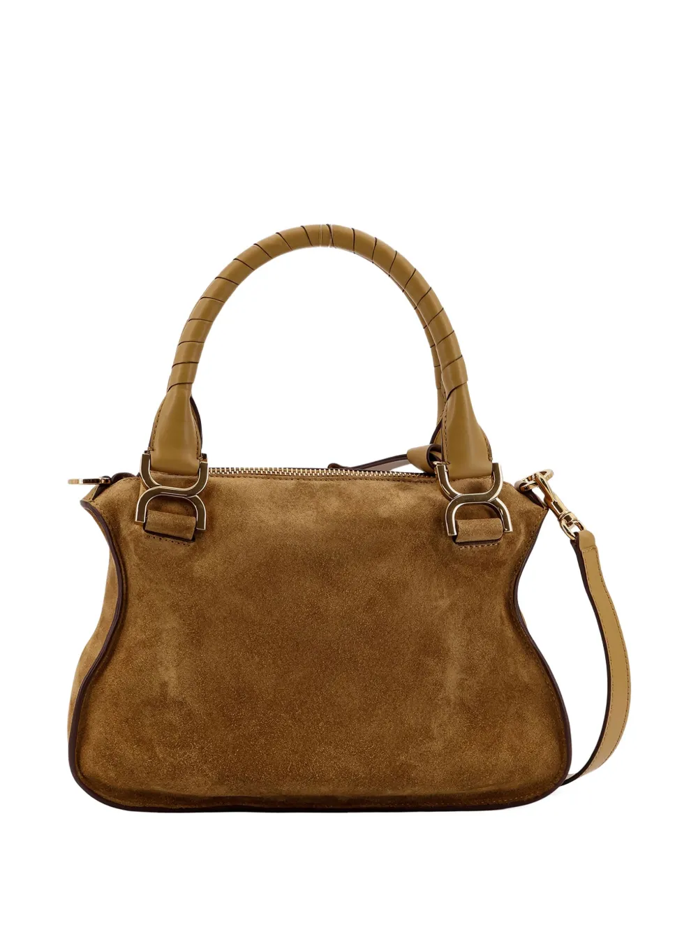 Chloé small Marcie suede bag Bruin