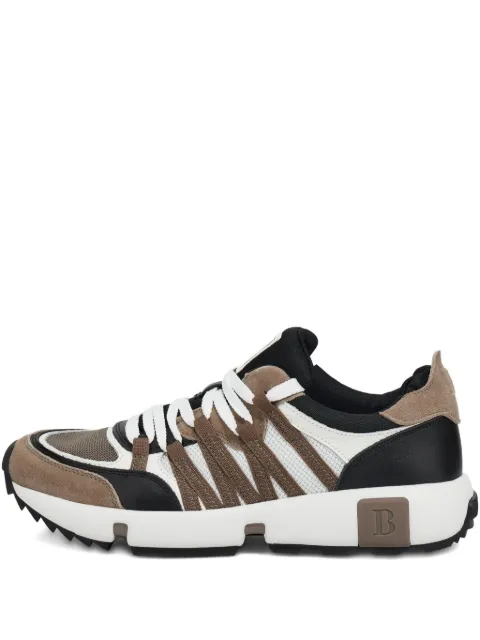 Boggi Milano suede leather panel sneakers