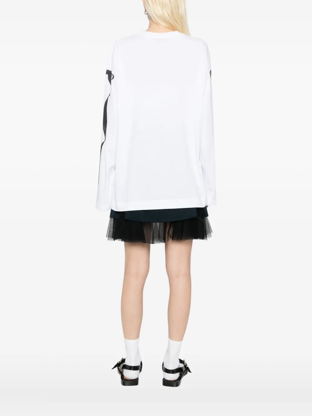 Simone Rocha Printed Cotton Jersey T-shirt In White