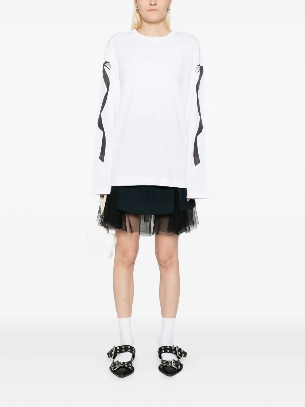 Simone Rocha Printed Cotton Jersey T-shirt In White