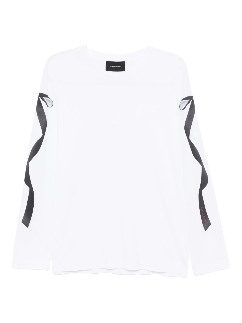 Simone Rocha Printed Cotton Jersey T-shirt In White